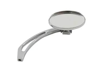 Wyatt Gatling Chrome Oval Mirror with Billet Slotted Stem for Harley Davidson (Part #76260B3) by Wyatt Gatling