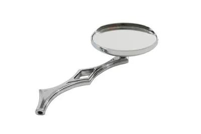 Wyatt Gatling Chrome Oval Mirror with Billet Diamond Stem for Harley Davidson 1965-1974 by Wyatt Gatling