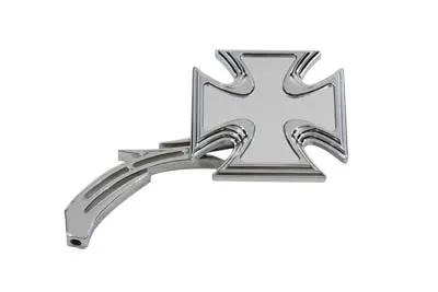 Wyatt Gatling Chrome Maltese Mirror with Billet Skull Stem for Harley Davidson (Part #76262B3) by Wyatt Gatling