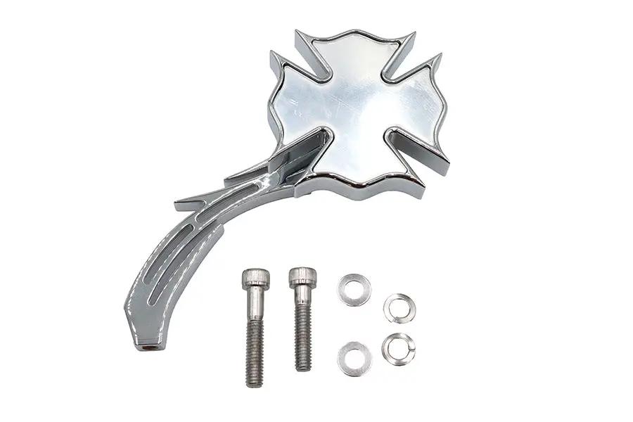 Wyatt Gatling Chrome Firefighter Mirror with Billet Skull Stem for Harley Davidson 1965-1974 by Wyatt Gatling