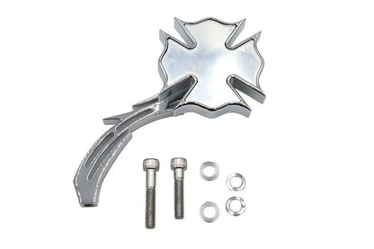 Wyatt Gatling Chrome Firefighter Mirror with Billet Skull Stem for Harley Davidson 1965-1974 by Wyatt Gatling