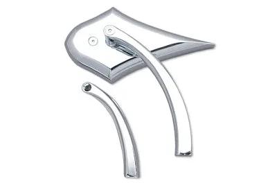 Wyatt Gatling Chrome Spike Oval Mirror with Solid Billet Stems for Harley Davidson 1965-1974 by Wyatt Gatling