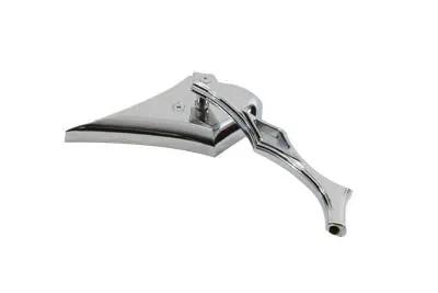 Wyatt Gatling Chrome Spike Oval Mirror with Billet Twisted Stem for Harley Davidson by Wyatt Gatling