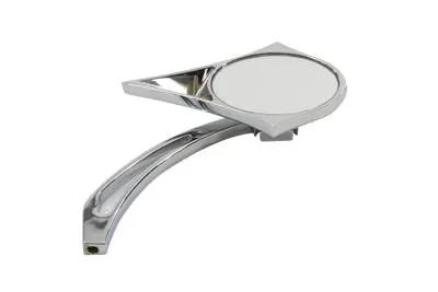 Wyatt Gatling Chrome Spike Oval Mirror with Billet Cross Head Stem for Harley Davidson (1965-1974) by Wyatt Gatling