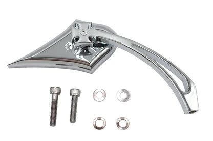 Wyatt Gatling Chrome Spike Oval Mirror with Billet Cross Head Stem for Harley Davidson (1965-1974) by Wyatt Gatling