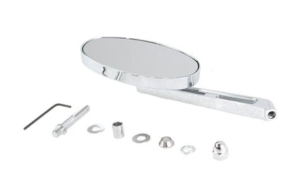 V-Twin Cateye Mirror with Billet Girder Stem Chrome - Fits 1965-1974 Harley Davidson All Models by V-Twin
