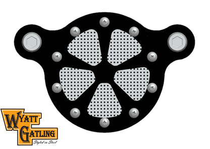 Wyatt Gatling Air Cleaner Kit Black for Harley Davidson FLT with 50mm EFI Injector - Part 77419B