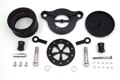 Wyatt Gatling Black Air Cleaner Kit with 5 Spoke Design for Harley Davidson XL (1991-2000)