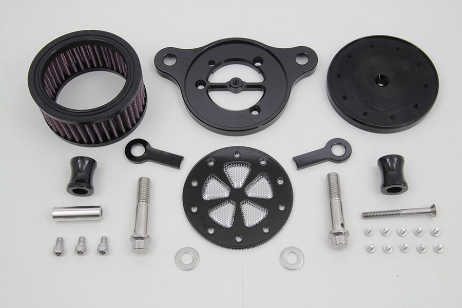 Wyatt Gatling Black Air Cleaner Kit with 5 Spoke Design for Harley Davidson XL (1991-2000)