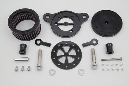 Wyatt Gatling Black Air Cleaner Kit with 5 Spoke Design for Harley Davidson XL (1991-2000)
