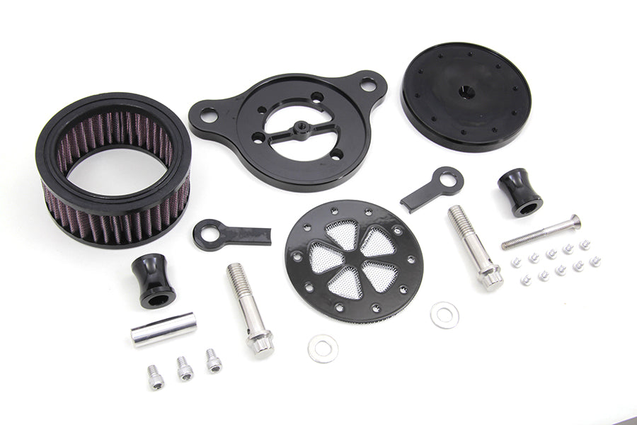 Wyatt Gatling Black Air Cleaner Kit with 5 Spoke Design for Harley Davidson XL (1991-2000)