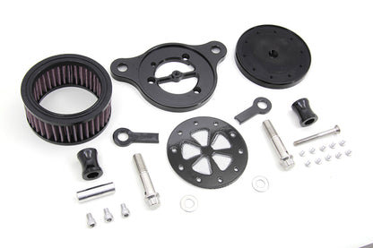 Wyatt Gatling Black Air Cleaner Kit with 5 Spoke Design for Harley Davidson XL (1991-2000)