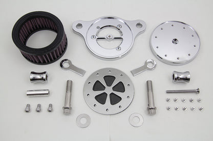 Wyatt Gatling Chrome Air Cleaner Kit with 5-Spoke Design for Harley Davidson XL Models