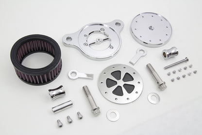Wyatt Gatling Chrome Air Cleaner Kit with 5-Spoke Design for Harley Davidson XL Models