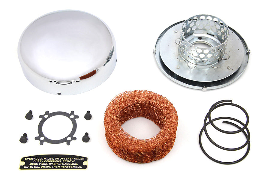 Wyatt Gatling 34-0282 1936 Style Dome Air Cleaner Kit for Harley Davidson EL & FL Models