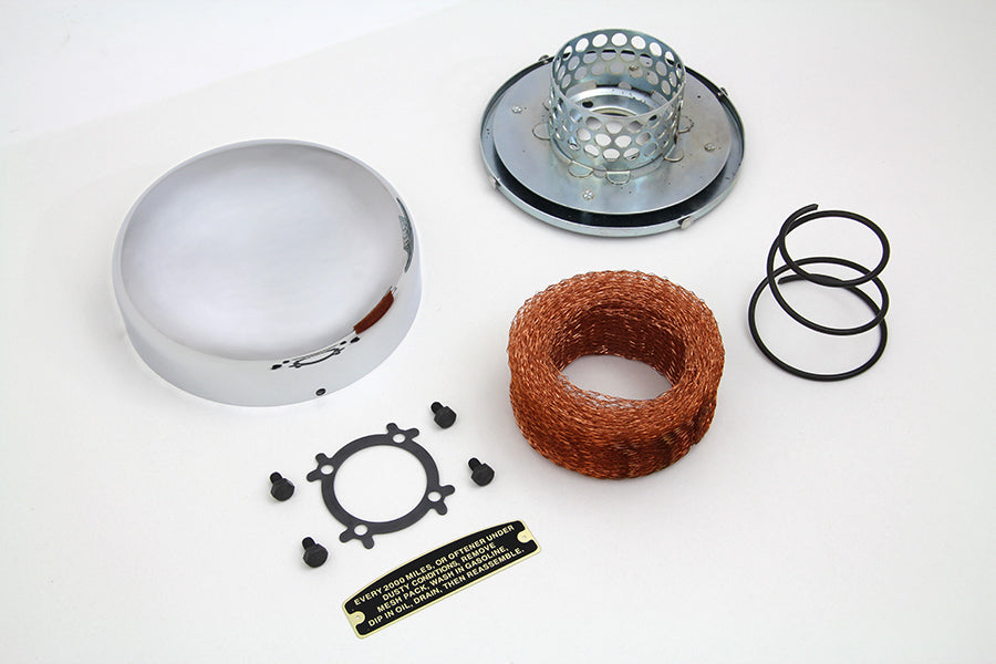Wyatt Gatling 34-0282 1936 Style Dome Air Cleaner Kit for Harley Davidson EL & FL Models