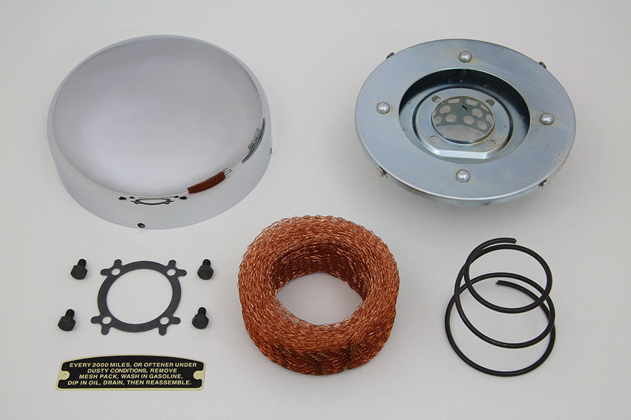 Wyatt Gatling 34-0282 1936 Style Dome Air Cleaner Kit for Harley Davidson EL & FL Models