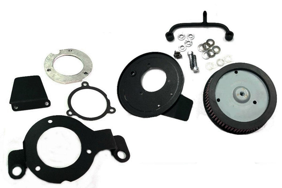 Wyatt Gatling M8 Air Cleaner Kit Black for Harley Davidson FLT and FLST Models