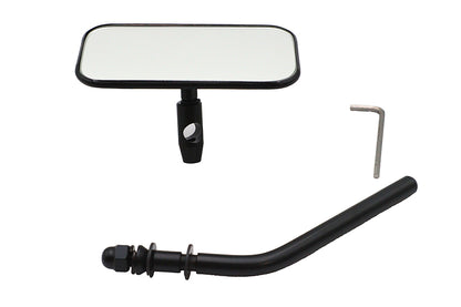 Wyatt Gatling Black Rectangle Mirror Part #60-0011B for Harley Davidson Bikes