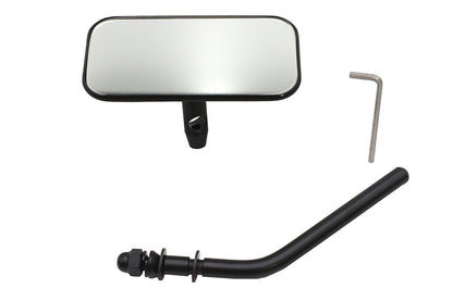 Wyatt Gatling Black Rectangle Mirror Part #60-0011B for Harley Davidson Bikes