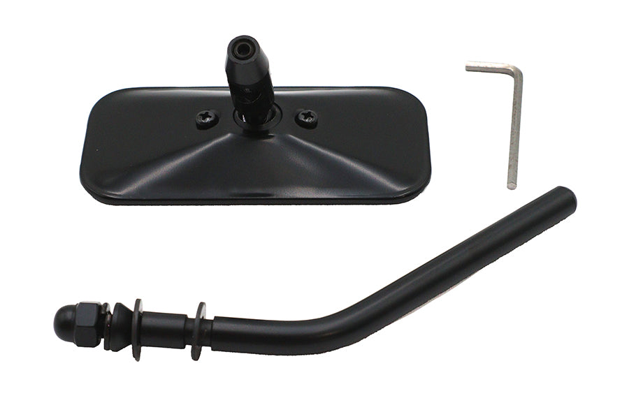 Wyatt Gatling Black Rectangle Mirror Part #60-0011B for Harley Davidson Bikes