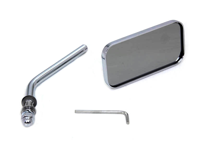 Wyatt Gatling 60-0011D Chrome Rectangle Mirror for Harley Davidson (1965-1974 Models)