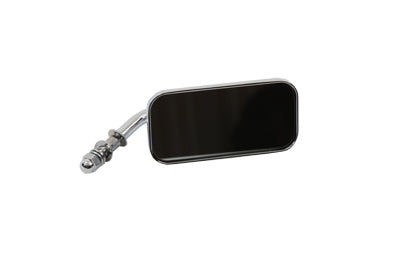 Wyatt Gatling Rectangle Mirror Chrome Part #72273D for Harley Davidson Bikes