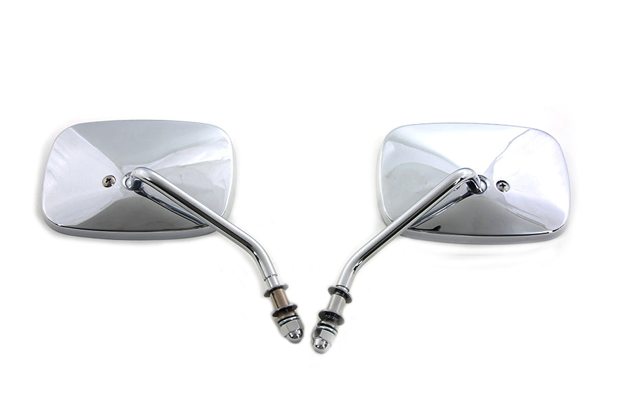 Wyatt Gatling 60-0012/13 Replica Swivel Mirror Set with Short Stem Chrome for Harley Davidson (1965-1974)