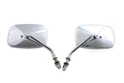 Wyatt Gatling 60-0012/13 Replica Swivel Mirror Set with Short Stem Chrome for Harley Davidson (1965-1974)