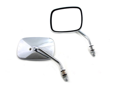 Wyatt Gatling 60-0012/13 Replica Swivel Mirror Set with Short Stem Chrome for Harley Davidson (1965-1974)