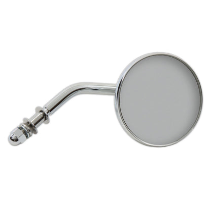 Wyatt Gatling Chrome 3 Inch Round Mini Mirror with Stock Stem for Harley Davidson (Part #60-0016)