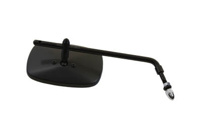 Wyatt Gatling Black Replica Swivel Mirror with Long Stem for Harley Davidson 1965-1974