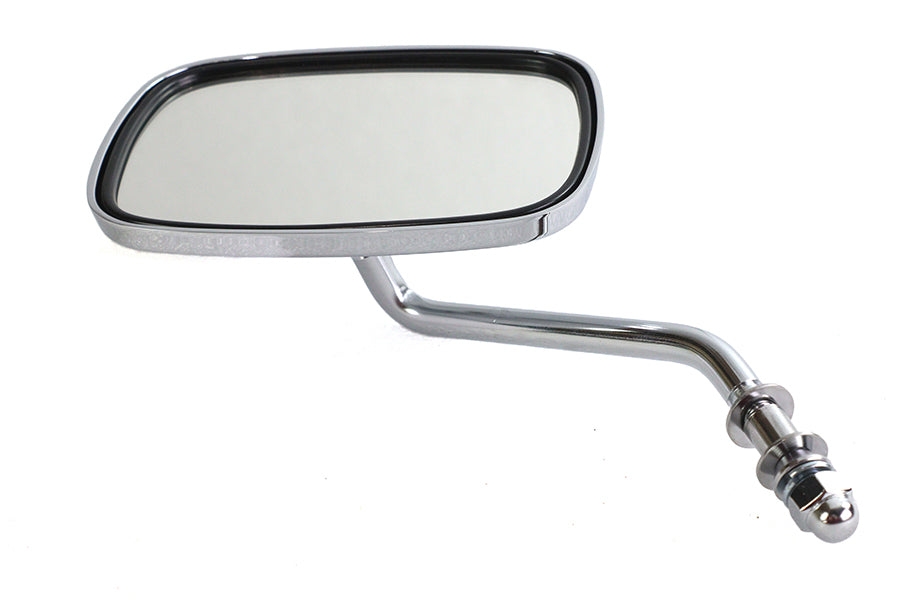 Wyatt Gatling Chrome Replica Swivel Mirror with Short Billet Stem for Harley Davidson