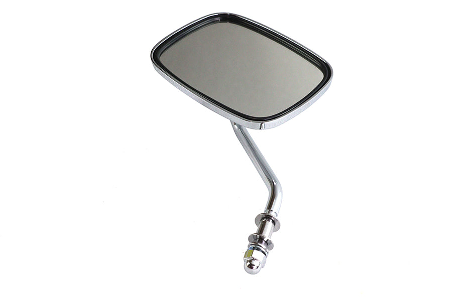 Wyatt Gatling Chrome Replica Swivel Mirror with Short Billet Stem for Harley Davidson