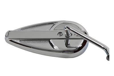 Wyatt Gatling 60-6209HD Teardrop Mirror Set with Round Stems Chrome for Harley Davidson (1965-1974)