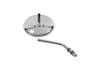 Wyatt Gatling 4-1/2 inch Round Chrome Mirror for Harley Davidson Motorcycles