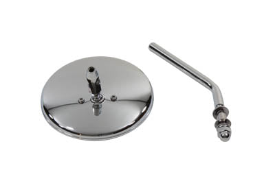 Wyatt Gatling 4-1/2 inch Round Chrome Mirror for Harley Davidson Motorcycles