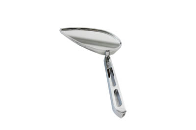Wyatt Gatling Micro Teardrop Mirror with Billet Slotted Stem for Harley Davidson