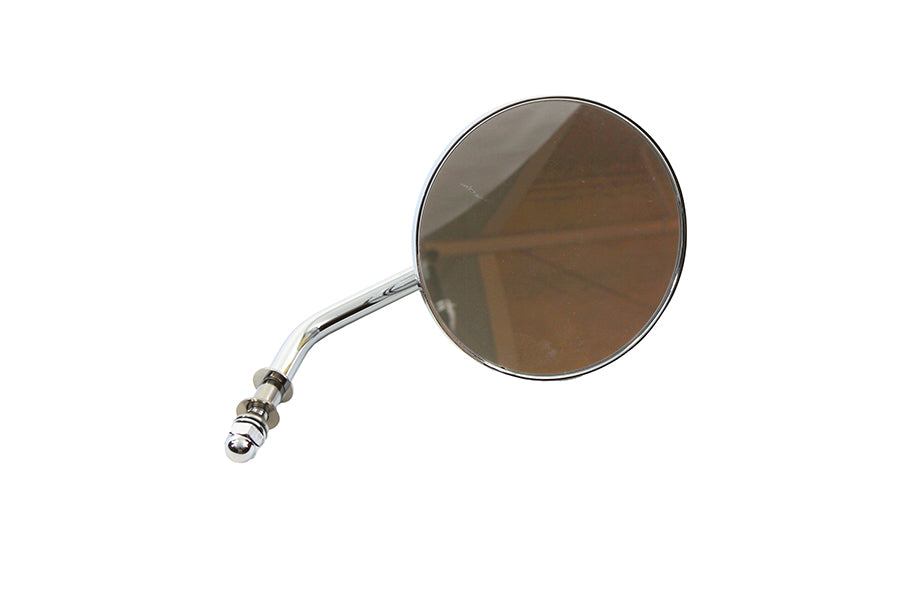 Wyatt Gatling 60-6231G Chrome 4-3/8 inch Round Flame Mirror for Harley Davidson