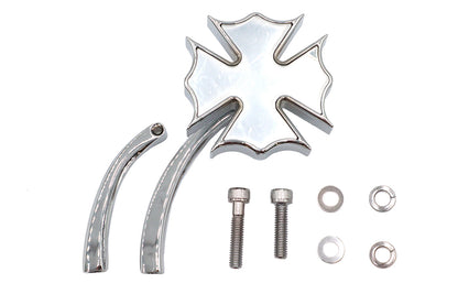 Wyatt Gatling Chrome Fire Fighter Mirror with Billet Stems for Harley Davidson