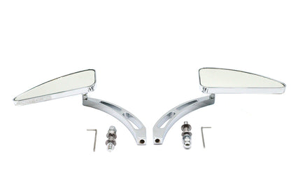 Wyatt Gatling Profile Mirror Set with 2 Slot Stems for Harley Davidson 1965-1974