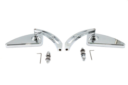 Wyatt Gatling Profile Mirror Set with 2 Slot Stems for Harley Davidson 1965-1974