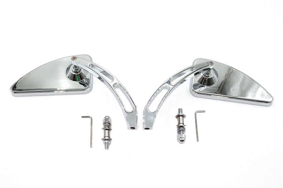 Wyatt Gatling Profile Mirror Set with 2 Slot Stems for Harley Davidson 1965-1974