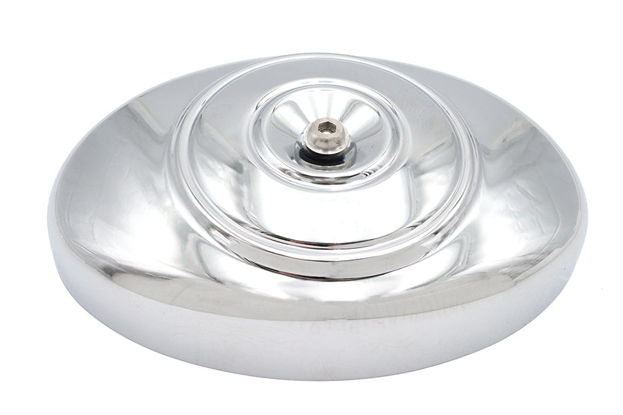 Wyatt Gatling Air Cleaner Cover Oval Chrome Part 76056 for Harley Davidson FXST & FLST Models