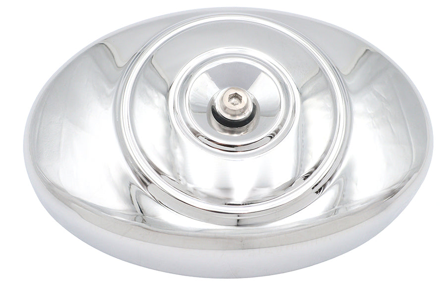 Wyatt Gatling Air Cleaner Cover Oval Chrome Part 76056 for Harley Davidson FXST & FLST Models