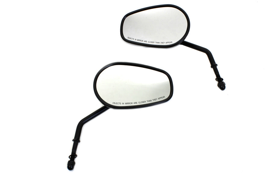 Wyatt Gatling Black Taper Convex Mirror Set for Left and Right Side