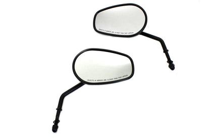 Wyatt Gatling Black Taper Convex Mirror Set for Left and Right Side