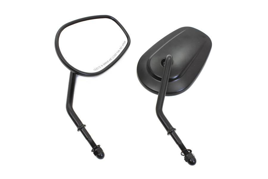Wyatt Gatling Black Taper Convex Mirror Set for Left and Right Side