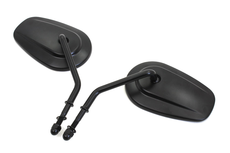 Wyatt Gatling Black Taper Convex Mirror Set for Left and Right Side