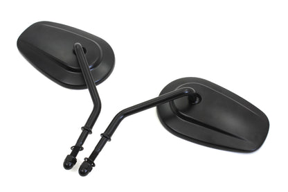 Wyatt Gatling Black Taper Convex Mirror Set for Left and Right Side
